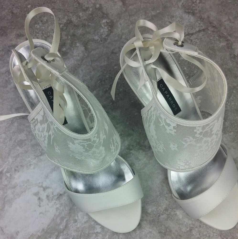 NWB Capparos Lace Heel Ivory Lace Sz 9 1/2